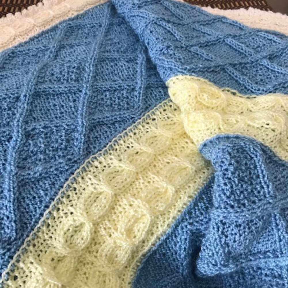 Adorable crib blanket - hand made